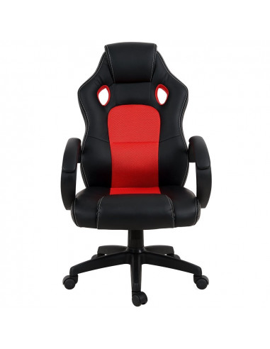 ISE Fauteuil de bureau Chaise de bureau Fauteuil ergonomique - Coloris rouge SY-6002RE