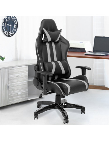 ISE Fauteuil de bureau Fauteuil ergonomique Chaise de bureau - Coloris gris SY-6003GY