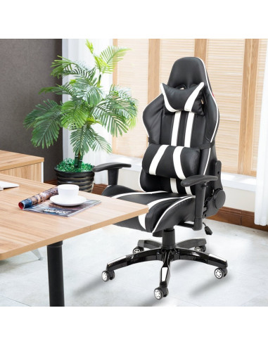 ISE Fauteuil de bureau Fauteuil ergonomique Chaise de bureau - Coloris blanc SY-6003WH