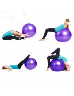 ISE Cuerda de saltar ajustable de 3m y Gym Ball (púrpura)...