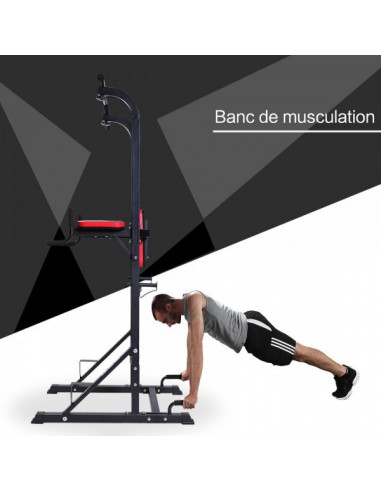 ISE FIT. SY-4006B • POWER TOWER + BANC MUSCULATION RÉGLABLE ET PLIANT