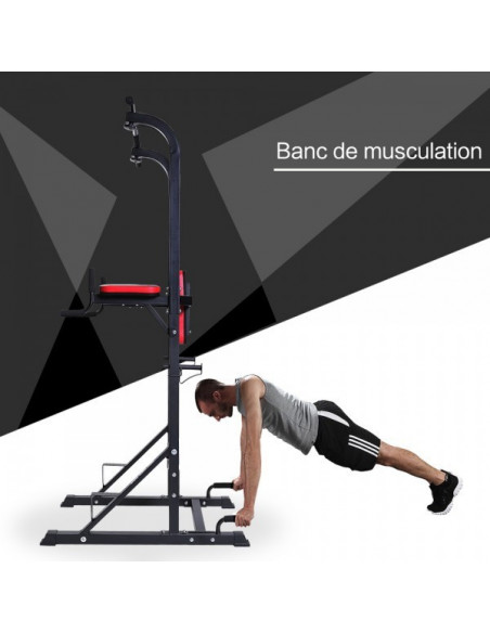 ISE FIT. SY-4006B • POWER TOWER + BANC MUSCULATION RÉGLABLE ET PLIANT