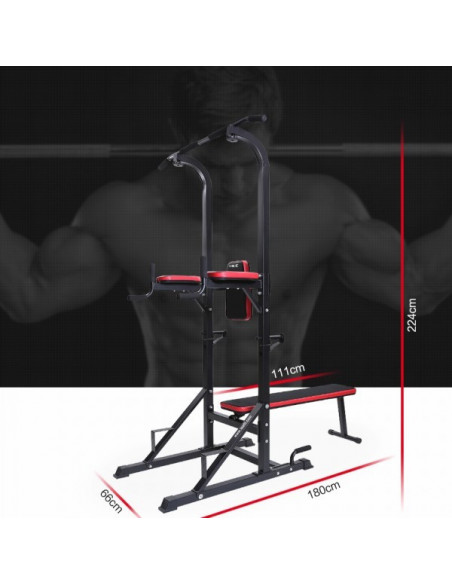 ISE FIT. SY-4006B • POWER TOWER + BANC MUSCULATION RÉGLABLE ET PLIANT