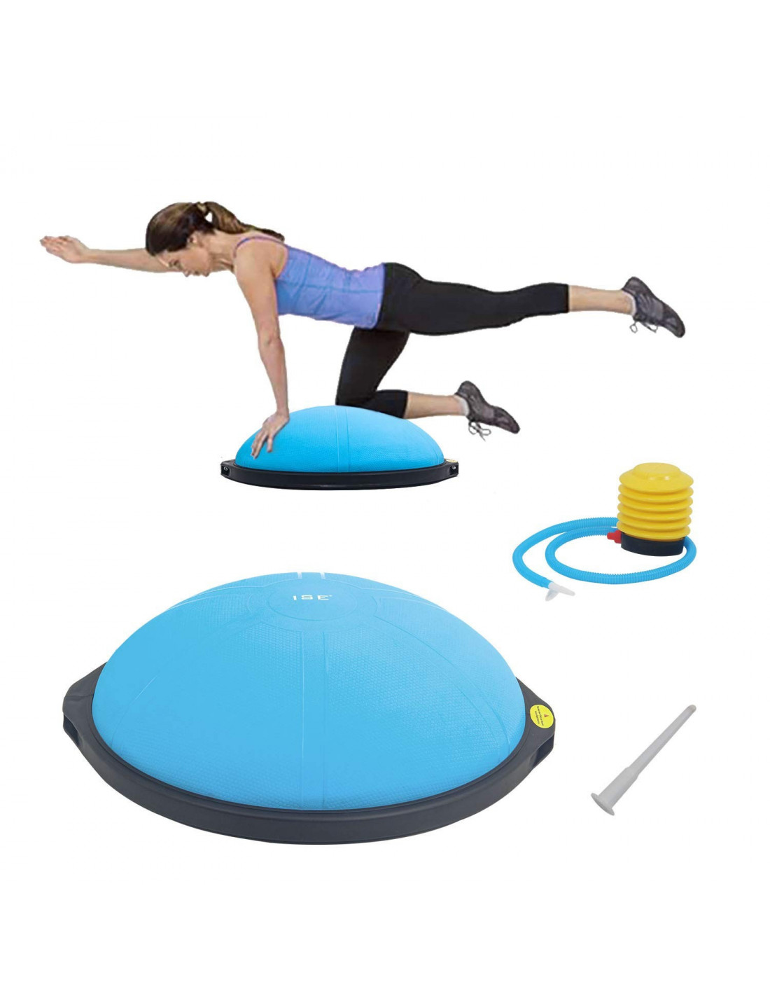 ISE bosu balance ball Ø 64 cm Pompeï SY-BAS1002 (Blue)