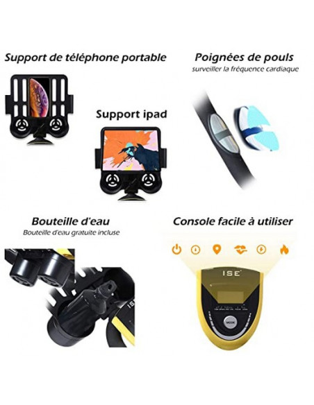 ISE - Vélo d'Appartement Silencieux Vélo d'Intérieur Vélo Sport Biking Indoor SY-7909