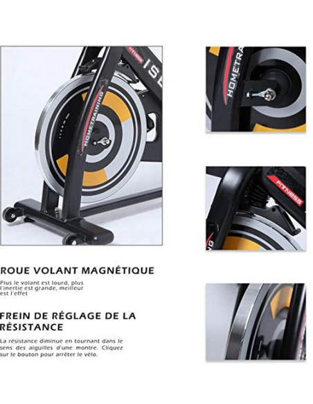 ISE - Vélo d'Appartement Silencieux Vélo d'Intérieur Vélo Sport Biking Indoor SY-7909