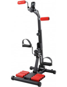 Mini cyclette ISE - Pedale e manovella con resistenza regolabile - Macchina fitness con schermo LCD