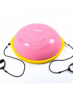 ISE Balance Trainer, Balance Cushion Half Ball Trainer with Resistance Cables