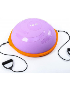 ISE Balance Trainer, Balance Cushion Half Ball Trainer with Resistance Cables