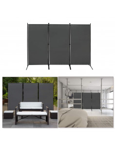NOVONOVA. SY-SRD3X3-GY. FOLDING SCREEN. INDOOR AND OUTDOOR PRIVACY. 260x180CM. GREY.