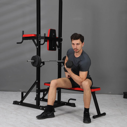 ISE FIT. SY-4006B • POWER TOWER + BANC MUSCULATION RÉGLABLE ET PLIANT