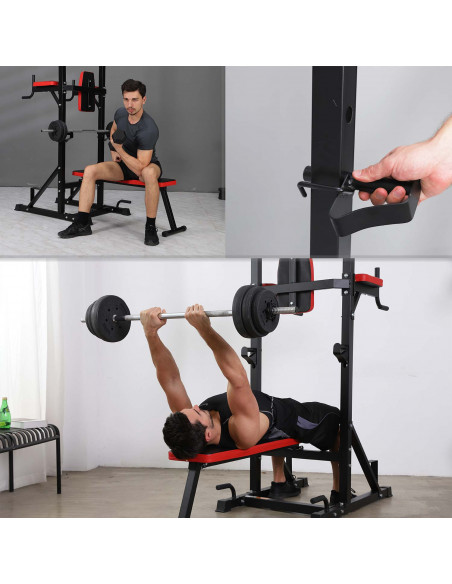 ISE FIT. SY-4006B • POWER TOWER + BANC MUSCULATION RÉGLABLE ET PLIANT