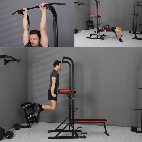 ISE FIT. SY-4006B • POWER TOWER + BANC MUSCULATION RÉGLABLE ET PLIANT