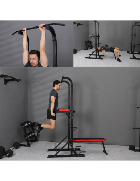 ISE FIT. SY-4006B • POWER TOWER + BANC MUSCULATION RÉGLABLE ET PLIANT