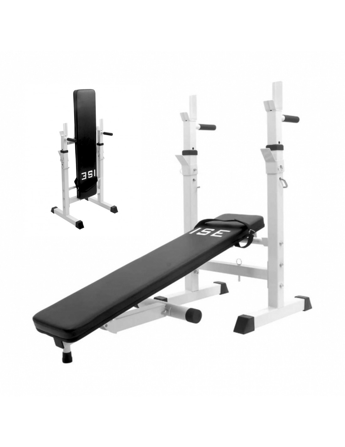 Banco de pesas ajustable, banco inclinable plegable para entrenamiento de  cuerpo completo y entrenamiento de fuerza, banco de asiento con banda de