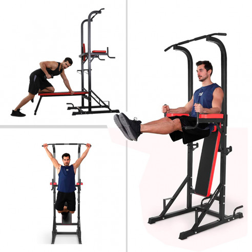 ISE FIT. SY-4006B • POWER TOWER + BANC MUSCULATION RÉGLABLE ET PLIANT