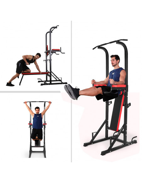 ISE FIT. SY-4006B • POWER TOWER + BANC MUSCULATION RÉGLABLE ET PLIANT