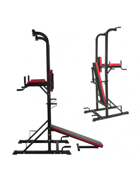 ISE FIT. SY-4006B • POWER TOWER + BANC MUSCULATION RÉGLABLE ET PLIANT