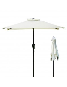 NOVONOVA SY-PS416. PARASOL DE JARDIN RECTANGULAIRE. COULEUR BLANC. 210x150cm.