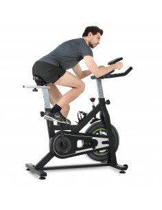 ISE FIT. VÉLO INDOOR. SY-7604. Volant d'inertie de 10kg. / Transmission par courroie. Pulsomètre.